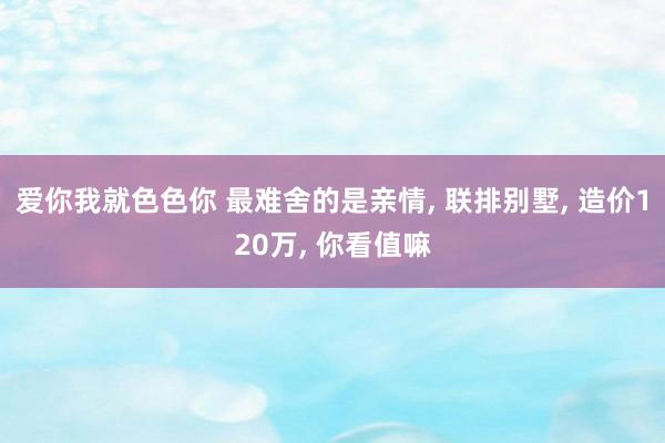 爱你我就色色你 最难舍的是亲情， 联排别墅， 造价120万， 你看值嘛