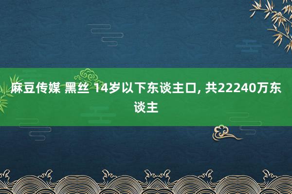 麻豆传媒 黑丝 14岁以下东谈主口， 共22240万东谈主